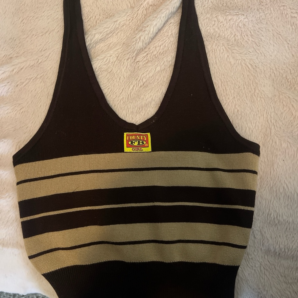 Trendy Striped V-Neck Tank Top